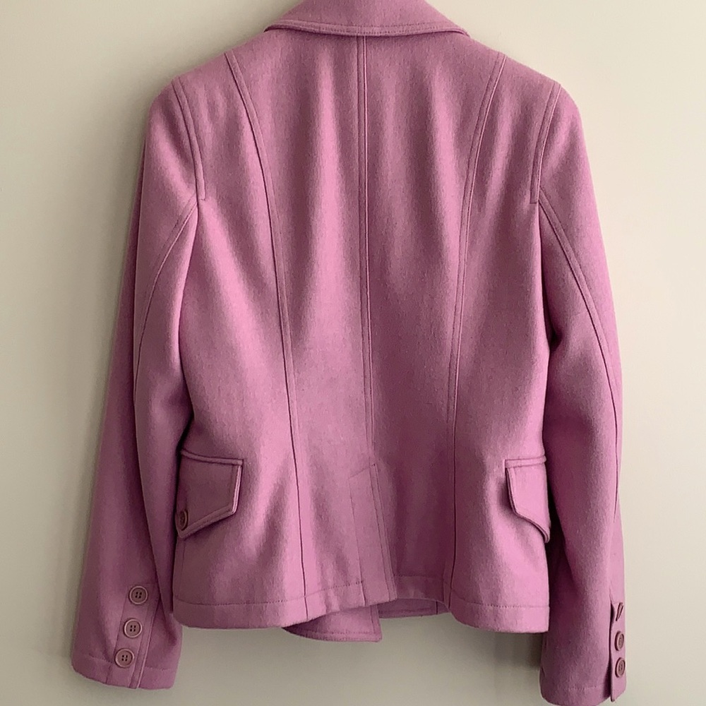 Pink Double Breasted Pea Coat Jacket - Picture 6 of 8